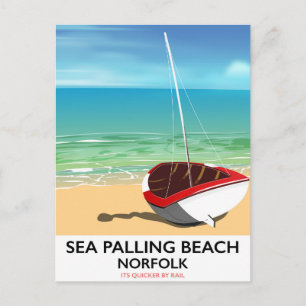 Sea Palling Beach Norfolk beach poster Postcard