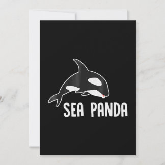 Sea Panda - Funny Killer Whale Orca Marine Biology Holiday Card