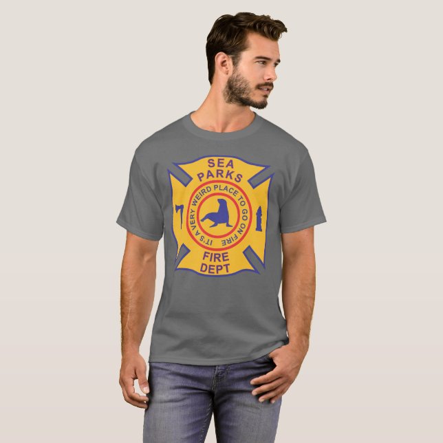 Sea Parks Fire Department (dark grey) T-Shirt (Front Full)
