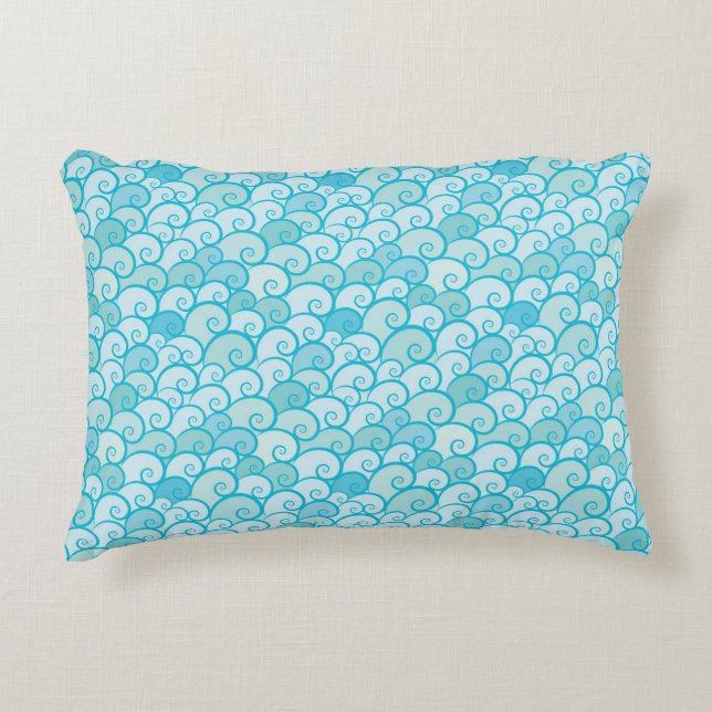 Sea Pattern Decorative Cushion (Front)