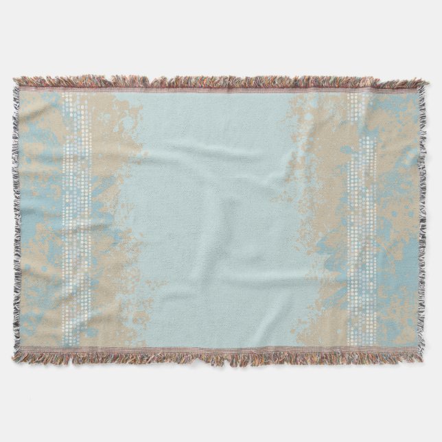 Sea patterned rock beach toned pattern throw blanket (Front)