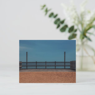 Sea pier deck postcard
