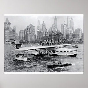 Sea Plane Visits the Big Apple Poster