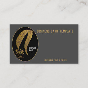 Sea Plants - Gold Seaweed Ocean Beach Business Card