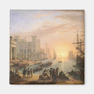 Sea Port at Sunset, 1639 Magnet