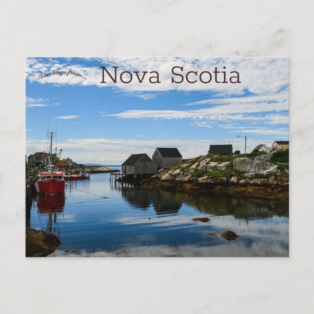 Sea Port in Nova Scotia Canada Postcard (Front)