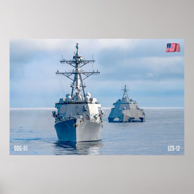 SEA POWER – US Naval Vessels Poster (Front)