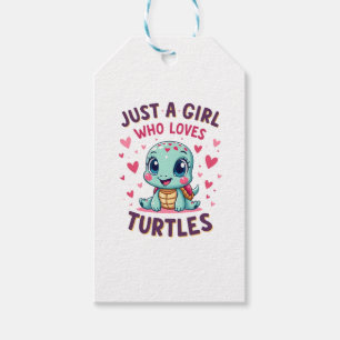 Sea Reptile Turtle Lovers Just A Girl Who Loves Tu Gift Tags