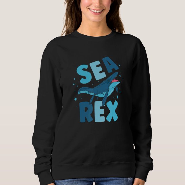 Sea Rex Mosasaurus Dinosaur Future Paleontology Sweatshirt (Front)