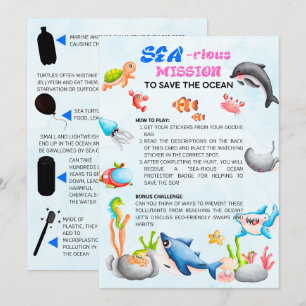 Sea-riouslyFun Ocean Protector Scavenger Hunt Card