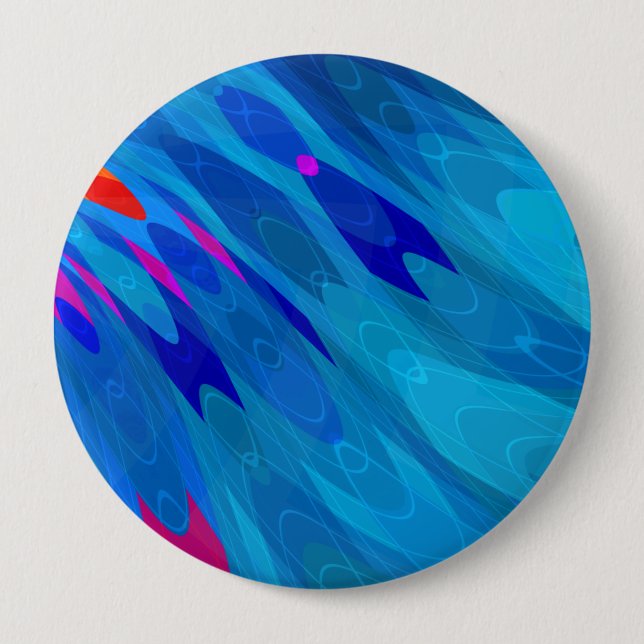 Sea Ripple 10 Cm Round Badge (Front)