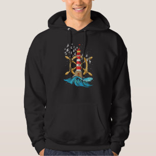 Sea Sailing Steering Wheel Nautical Seagull Ocean Hoodie