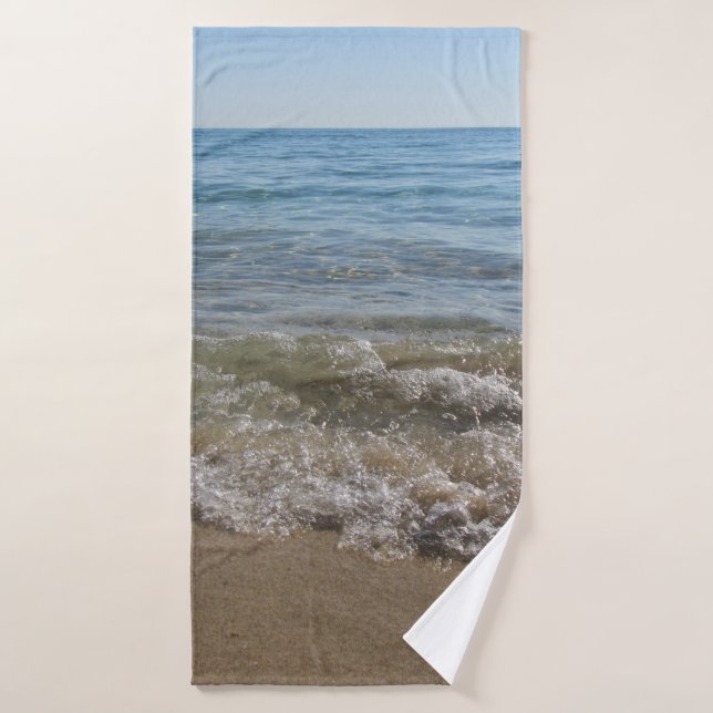 Sea & Sand Beach Waves  Bath Towel (Bath Towel)