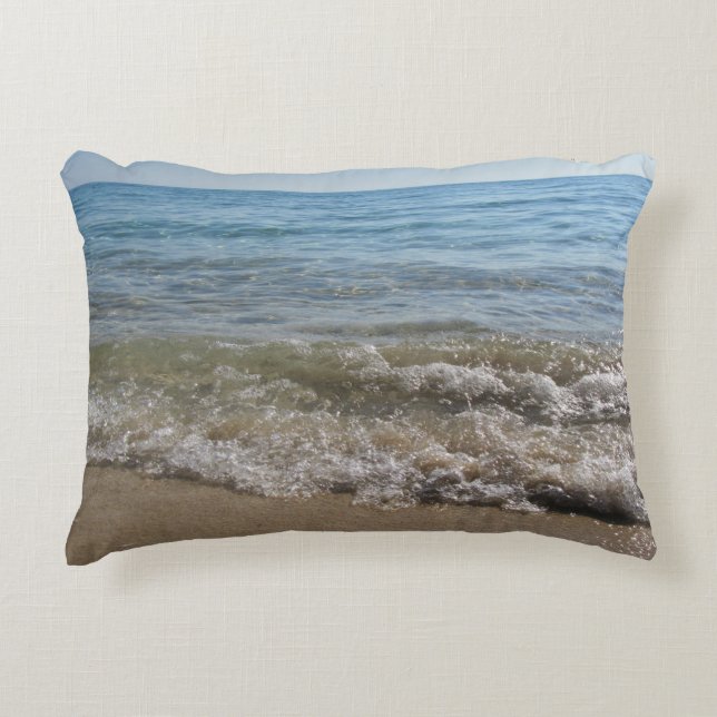 Sea & Sand Beach Waves   Decorative Cushion (Front)