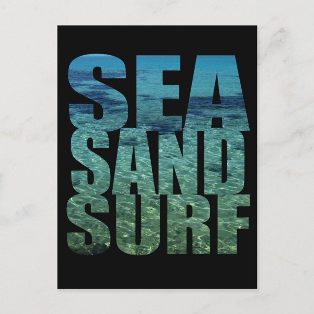 Sea Sand Surf Postcard (Front)