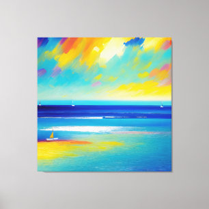 Sea Scape 10 “Stuck on the sand”. Canvas Print