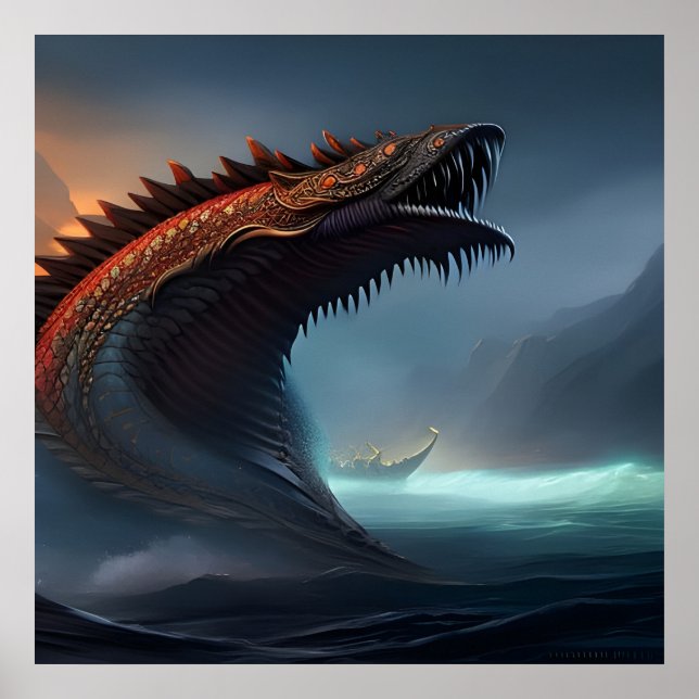 Sea Serpent - Jörmungandr Poster (Front)