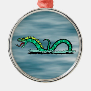Sea Serpent Metal Tree Decoration