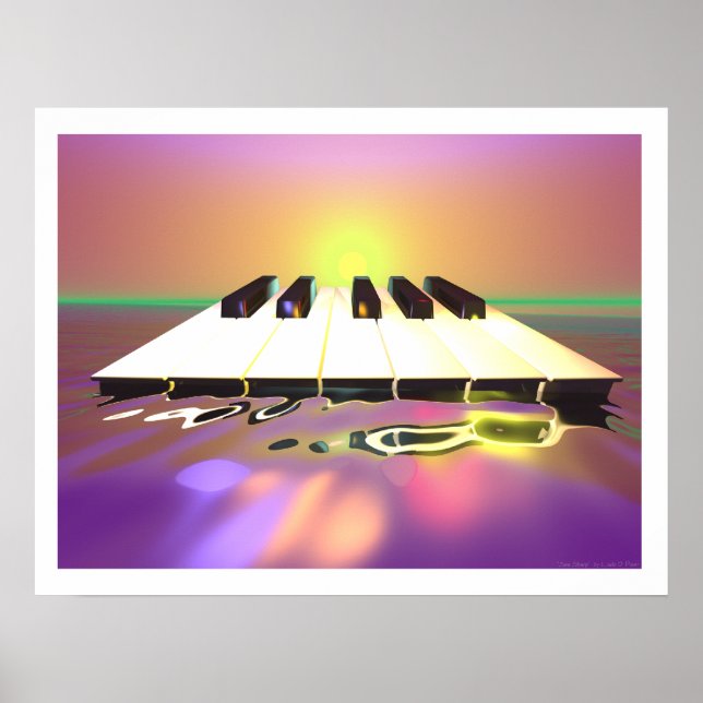 Sea Sharp Piano Keys Poster (Front)