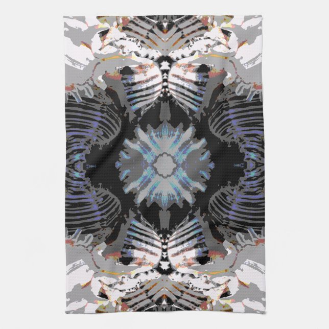 Sea Shell Abstract Pattern Tea Towel (Vertical)