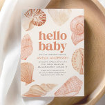 Sea Shell Beach Baby Shower Invitation<br><div class="desc">Invite friends and family to share in the joy of your little one's arrival with this sea shell themed baby shower invitation.</div>