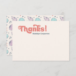 Sea Shell Birthday Thank You Card