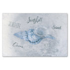 Sea Shell Blue Vintage Antique Beach Ephemera