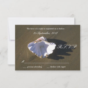 Sea Shell Brown RSVP cards