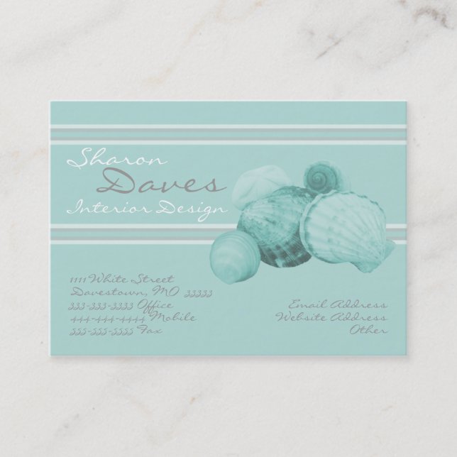 Sea Shell Chubby Business Card (Front)