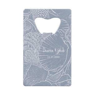 Sea Shell Dusty Blue Coastal Beach