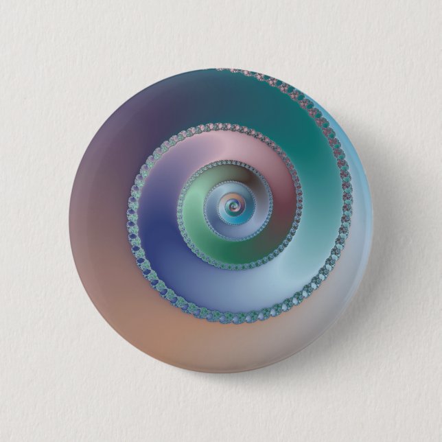 Sea Shell - Fractal 6 Cm Round Badge (Front)