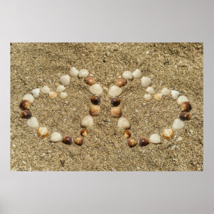 Sea shell Heart Poster