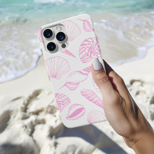 Sea Shell Illustration Pink Case-Mate iPhone 14 Case