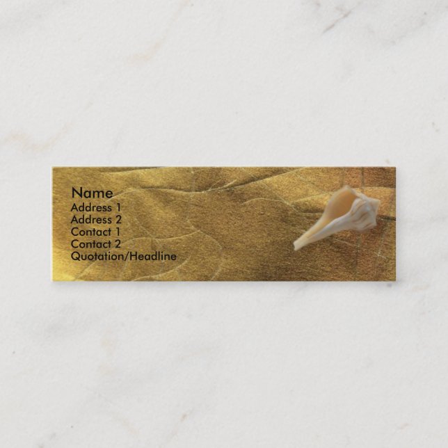 Sea Shell Mini Business Card (Front)
