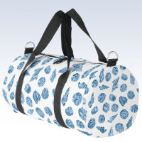 Sea Shell Nautical Watercolor Blue Travel or Gym