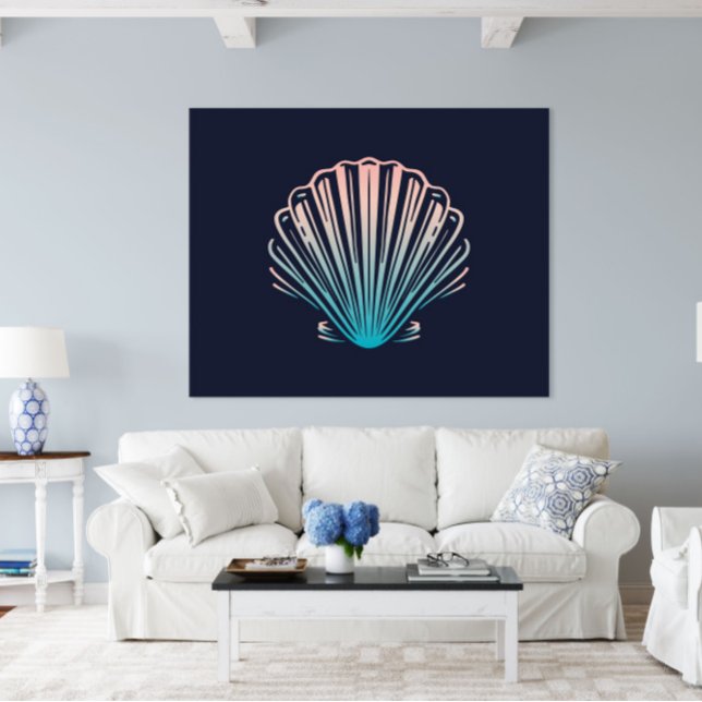 Sea Shell Print | Sea Shell Wall Print (Sea Shell Ocean Wall Art Poster Print by TinkPrints.)