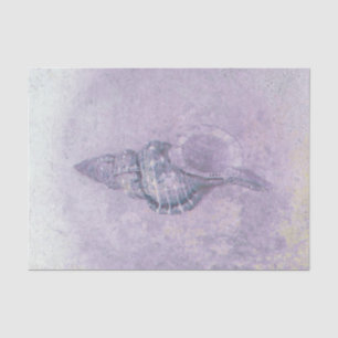 Sea Shell Purple Beige Vintage Ocean Beach Texture Tissue Paper