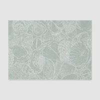 Sea Shell Sage Green Coastal Beach Decoupage