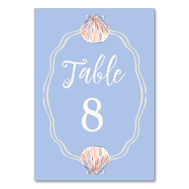 sea shell table number (Front)