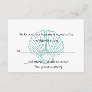 Sea Shell Wedding Response Card