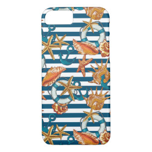 Sea Shells And Anchor Pattern Case-Mate iPhone Case