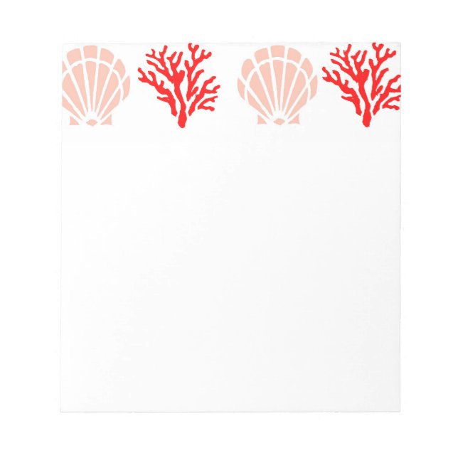 Sea Shells and Coral Notepad (Front)