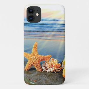 Sea shells and starfish on beach Case-Mate iPhone case