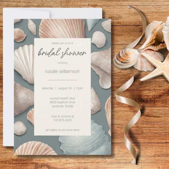 Sea Shells Bridal Shower  Invitation (Creator Uploaded)