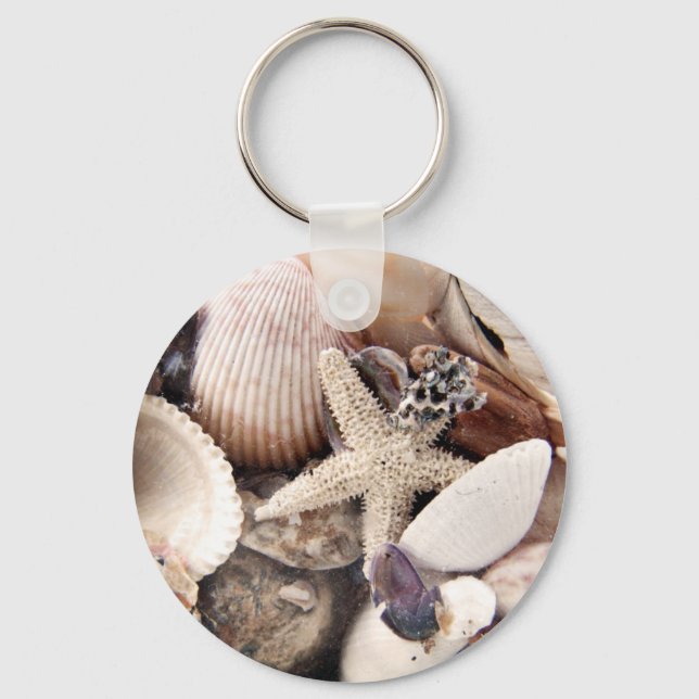 Sea Shells by the Shore Key Ring (Front)