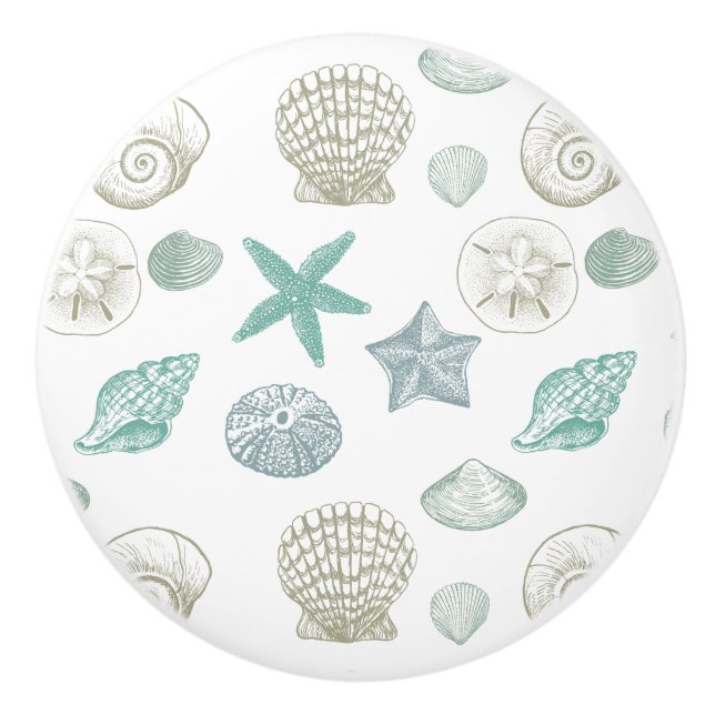 Sea Shells Ceramic Knob (Front)