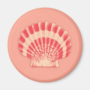 Sea shells - coral and peach magnet
