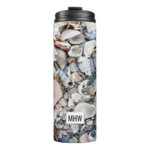 Sea Shells custom monogram tumbler