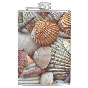 Sea Shells Hip Flask