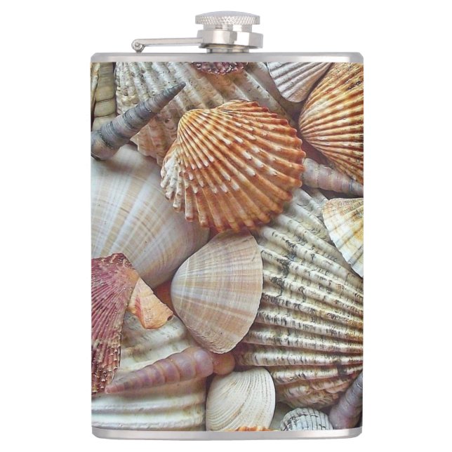 Sea Shells Hip Flask (Front)